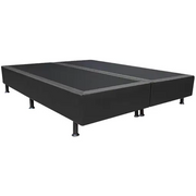 BASE BOX SIMPLES CASAL QUEEN (BI-PARTIDO) PRETA CORINO