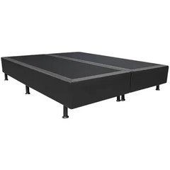 BASE BOX SIMPLES CASAL QUEEN (BI-PARTIDO) PRETA CORINO