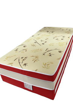 CAMA BOX CONJUGADA RUBI LUXO | SOLTEIRO | VERMELHO