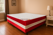 CAMA RUBI VERMELHA CONJ BOX CASAL 138X188