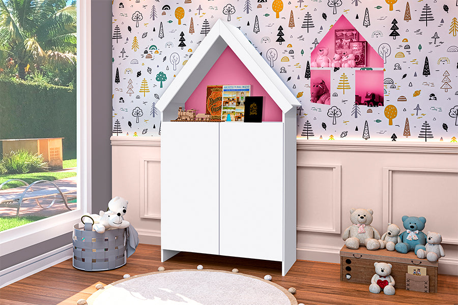 Casa Infantil Magia | Branco/Rosa flex