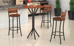 Conjunto De Mesa Bistrô Com 3 Banquetas Panamá Marrom- Móveis Teixeira