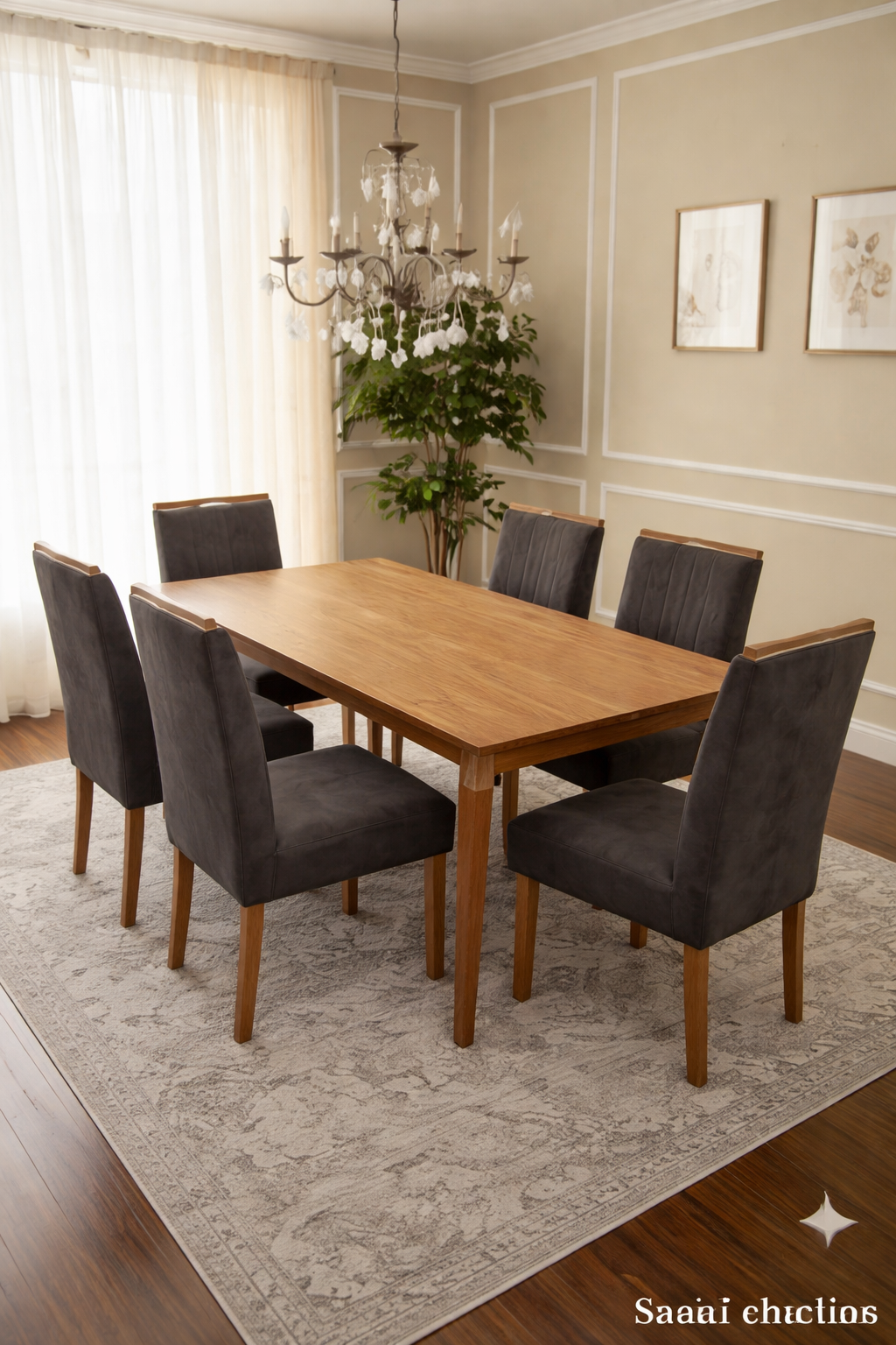 MESA ALEGRA 1,80X0,90 + 6 CADEIRAS MALAGA