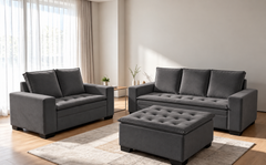SOFA 2 E 3 LUGARES FRANÇA | C/ PUFF