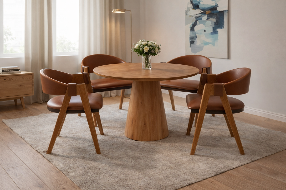 MESA PARIS LAMINADA + 4 CADEIRAS RAVENA