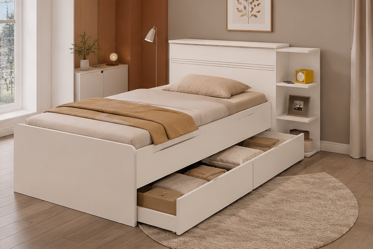 CAMA BAU JADE COM CAMA AUXILIAR | SOLTEIRO