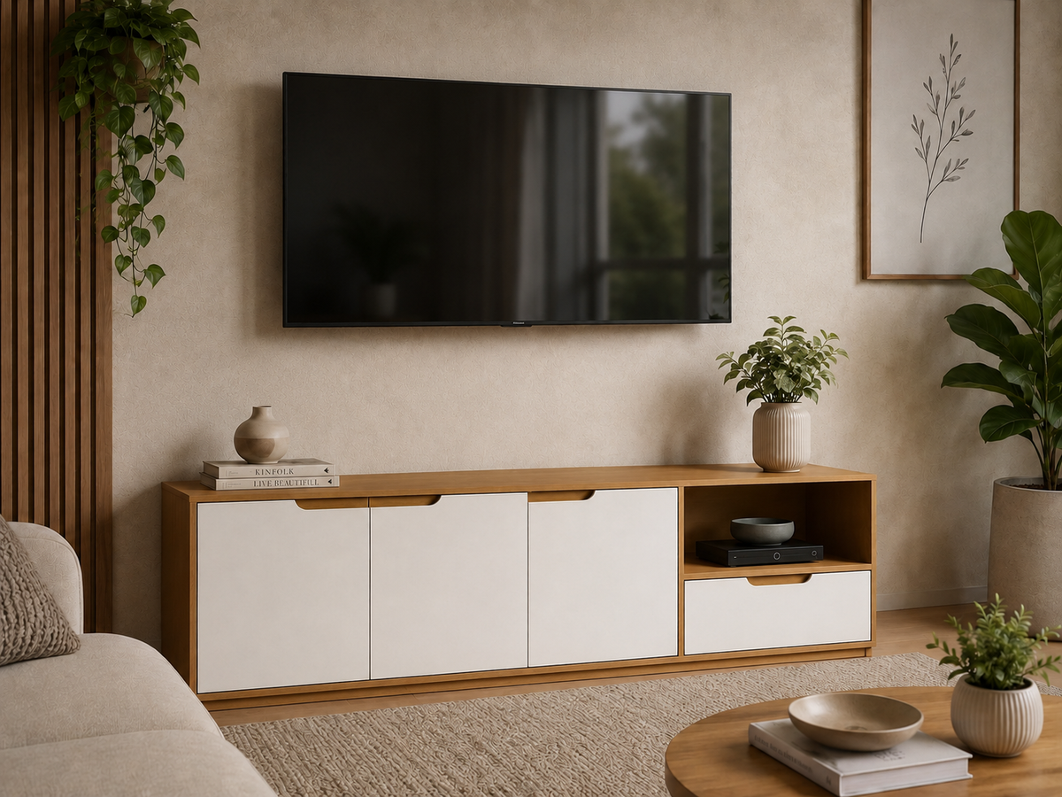 HOME MODULAR JB PAINEL RIPADO | TORRE | PRATELEIRA LED | BANCADA TUCUMÃ
