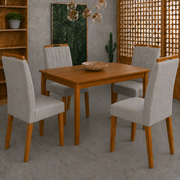 MESA ALEGRA 1.20X0.80 + 4 CADEIRAS MAIA