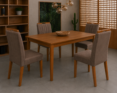 MESA ALEGRA 1.20X0.80 + 4 CADEIRAS MAIA