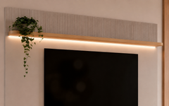 HOME MODULAR JB PAINEL RIPADO | TORRE | PRATELEIRA LED | BANCADA TUCUMÃ