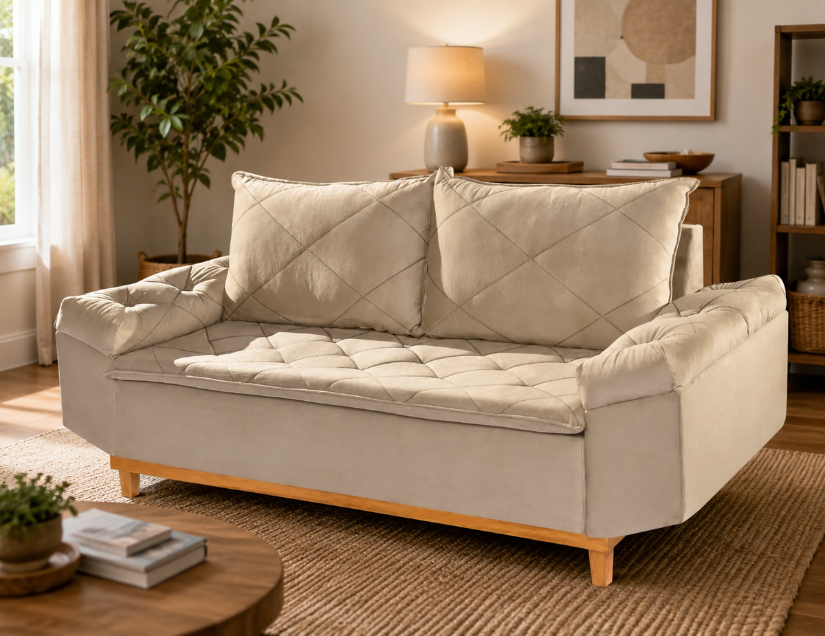 SOFA RETRO BERLIM - CAPUCCINO