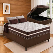 COMBO COLCHAO BIOCLASSIC CASAL + BAU CARIOCA MARROM