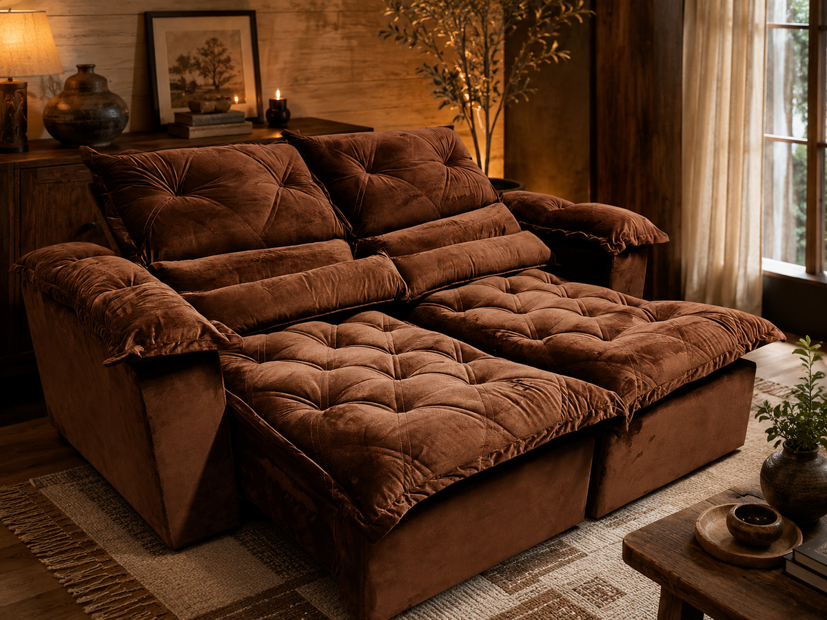 SOFA RETRATIL E RECLINAVEL SANTORINE | 180CM