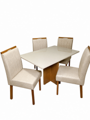 MESA MALAGA 1.00X80 + 4 CADEIRAS MALAGA