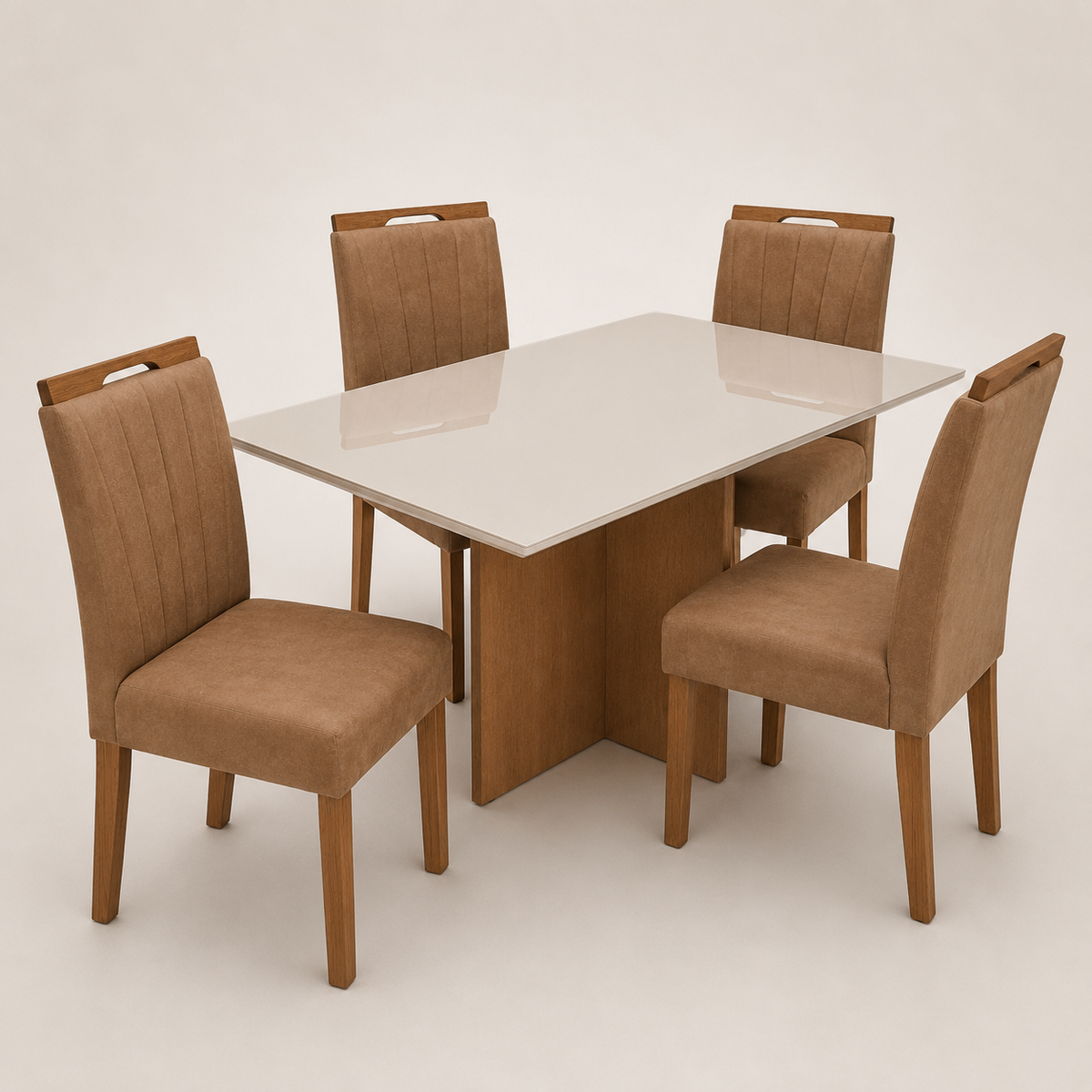 MESA MALAGA 1.00X80 + 4 CADEIRAS MALAGA
