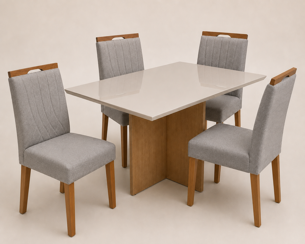 MESA MALAGA + 4 CADEIRAS MAIA