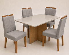 MESA MALAGA + 4 CADEIRAS MAIA