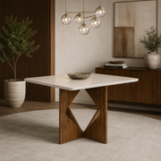 MESA MADRI | C/VIDRO | CINAMOMO/OFF WHITE