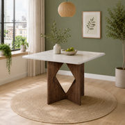 MESA MADRI | C/VIDRO | CINAMOMO/OFF WHITE