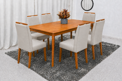 MESA ALEGRA 1.80X0.90 + 6 CADEIRAS MAIA