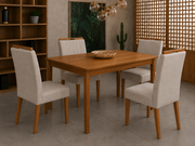 MESA ALEGRA 1.20X0.80 + 4 CADEIRAS MAIA