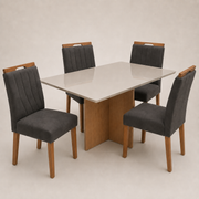 MESA MALAGA + 4 CADEIRAS MAIA