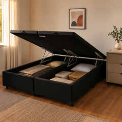 BASE BOX BAU BIPARTIDO CASAL - BRANCO CORINO