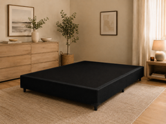 BASE BOX CASAL SIMPLES - PRETO SUEDE BIO STAR/MOLEJO