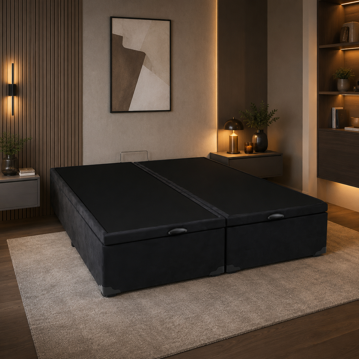 BASE BOX BAU BIPARTIDO CASAL QUEEN - BRANCO CORINO