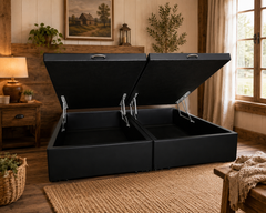 BASE BOX BAU BIPARTIDO CASAL QUEEN - BRANCO CORINO
