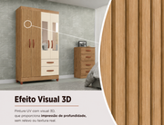 GUARDA ROUPA FORTALEZA | 4P 2G | 3D NOGUEIRA/NATURA