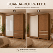 GUARDA ROUPA CONDOR | 3P | NOGUEIRA MAD/NATURA/3D