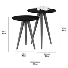 MESA DE APOIO JB 8003 LUXO - PRETO FOSCO
