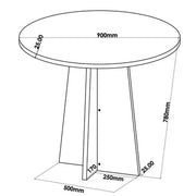 Conjunto Mesa de Jantar com 4 Cadeiras Tampo Redondo Flipp Viero Brisa Mel Blonde Pastel