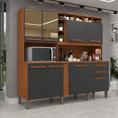 COZINHA ANTONELA C/ ESPELHO- CINAMOMO/OFF WHITE