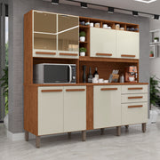 COZINHA ANTONELA C/ ESPELHO- CINAMOMO/OFF WHITE