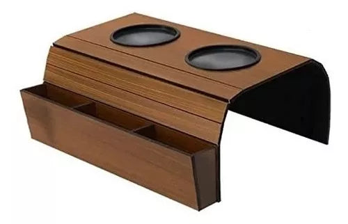 ESTEIRA PARA SOFA 2 PORTAS COPOS E PORTA CONTROLES- PRETO