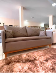 SOFA 3 LUG LISBOA | VELUDO MARROM (01)
