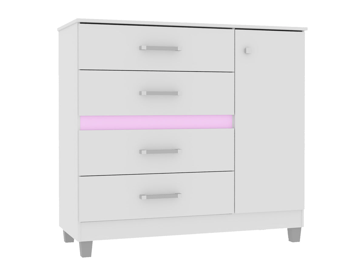 Cômoda Florence Plus 1 Porta e 4 Gavetas
