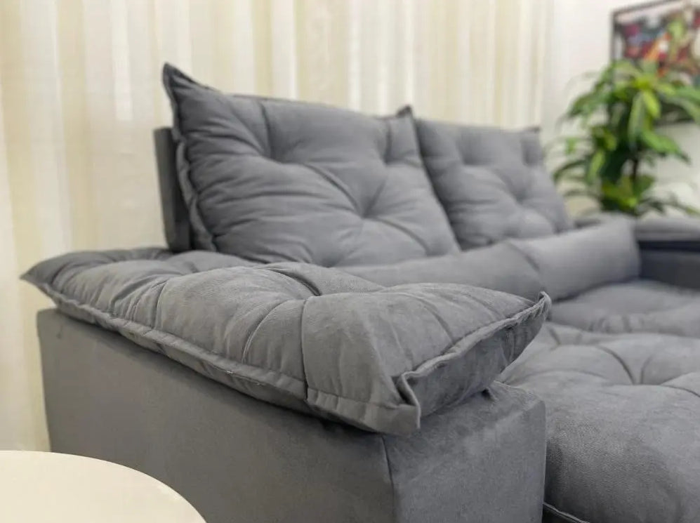SOFA RETRATIL GRECIA/BRAZAO | 2 MODULOS| BEGE
