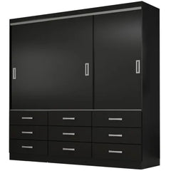 Guarda Roupa Casal 3 Portas 9 Gavetas-Isabela