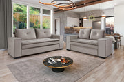 SOFA 2 E 3 LUGARES AIMORES - 2078 MARROM