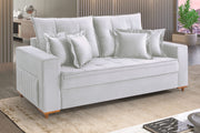 SOFA VICAM C/ ALMOFADAS 2M- 5018 CINZA CLARO