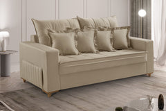 SOFA VICAM C/ ALMOFADAS 2M- 5018 CINZA CLARO