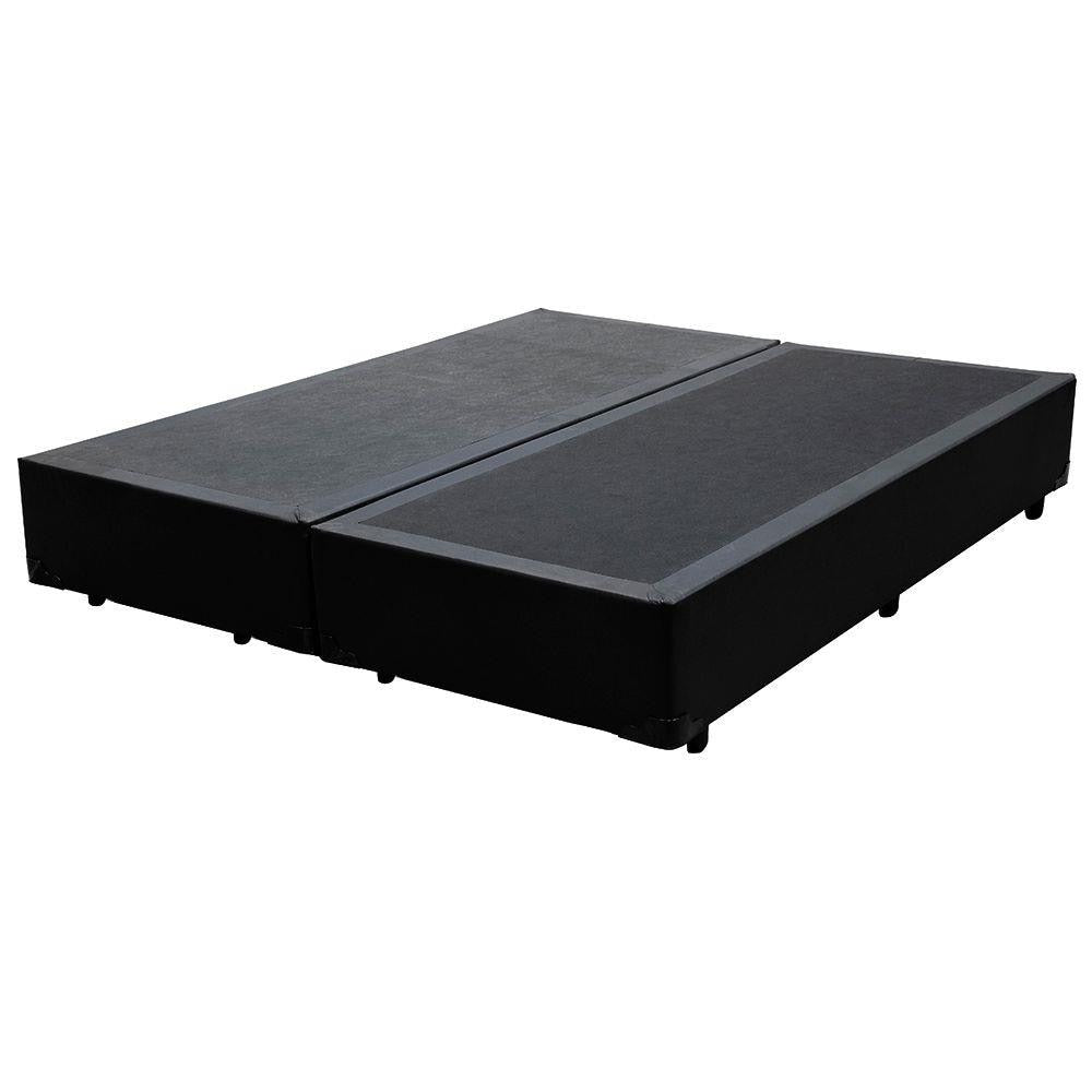 BASE BOX SIMPLES CASAL QUEEN (BI-PARTIDO) PRETA CORINO