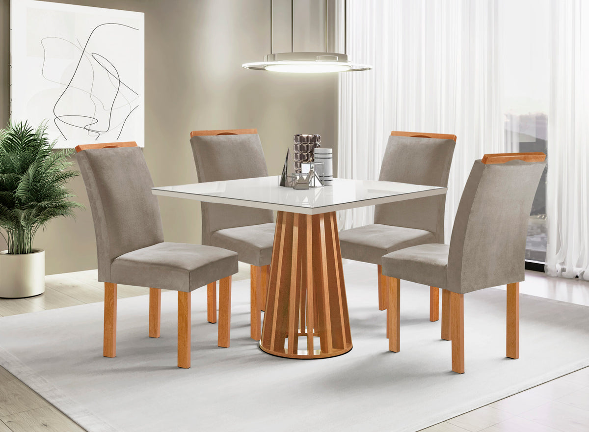 MESA BERLIM QUAD CINA/OFF C/4 CAD LONDRES -TEC 171 VEL CINZA