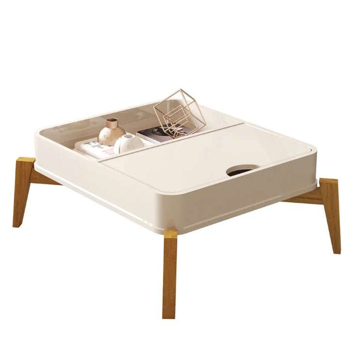 MESA CENTRO BURITI - OFF WHITE/NATURE