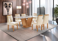 MESA DAKOTA 1.60X80 CINAOFF - 6C LISBOA TEC 169 VELUDO CINZA