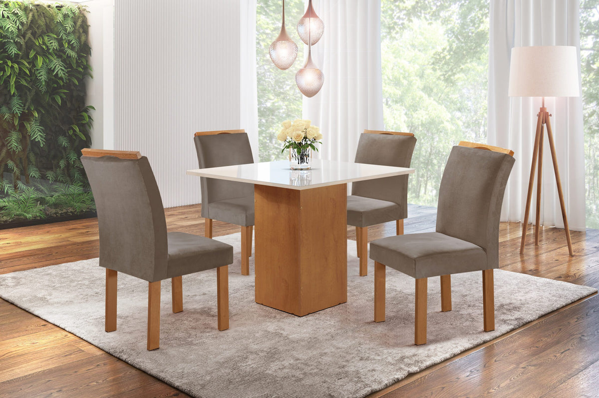 MESA DAKOTA 90X90 + 4 CADEIRAS LONDRES