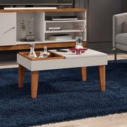 MESA DE CENTRO IVANA - OFF WHITE/CINAMOMO